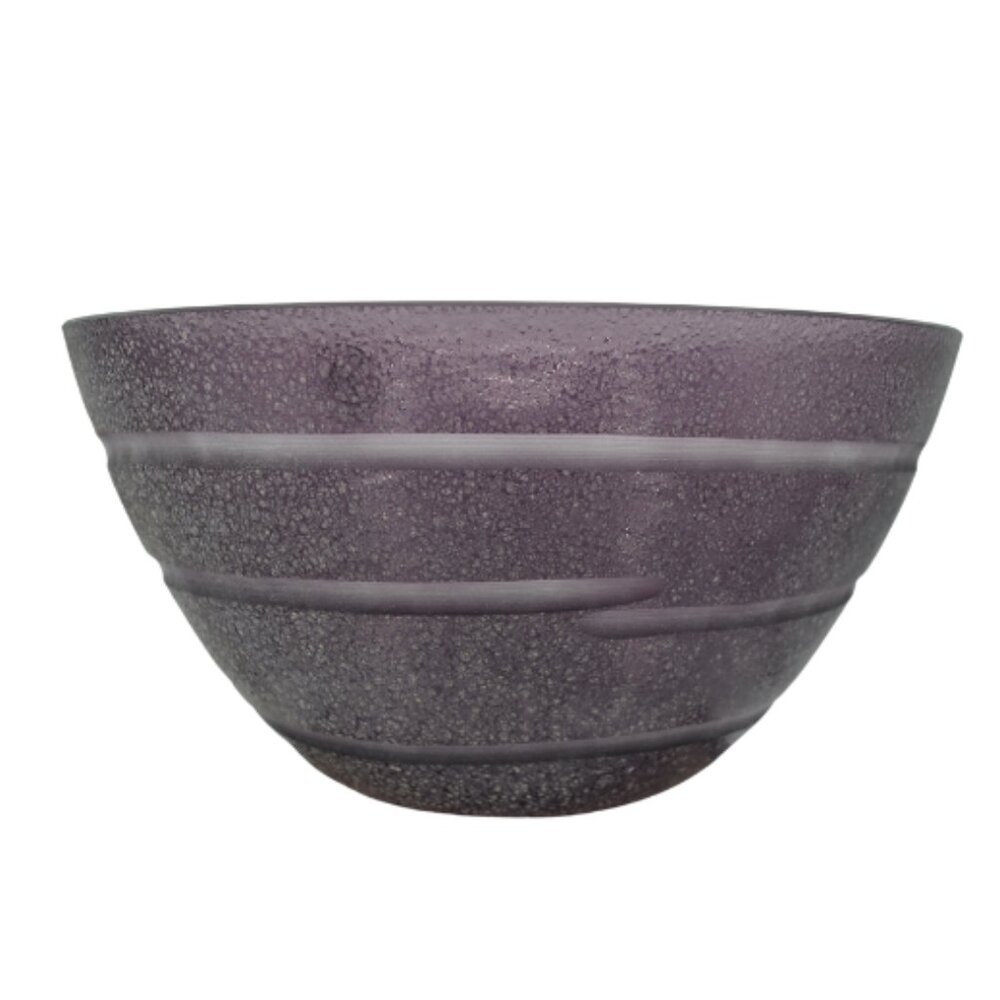 Itailian Amethyst Textured Glass Bowl